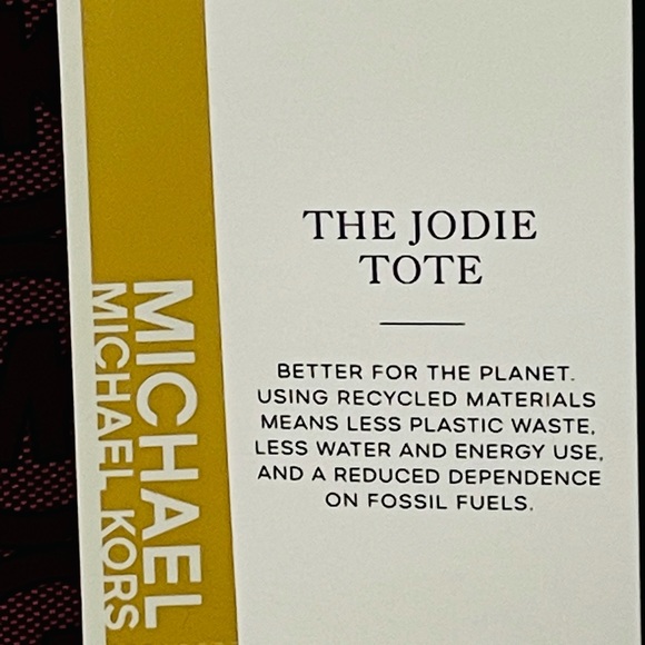NWT Michael Kors Jodie Merlot Large Logo Jacquard Tote Bag - Picture 6 of 12